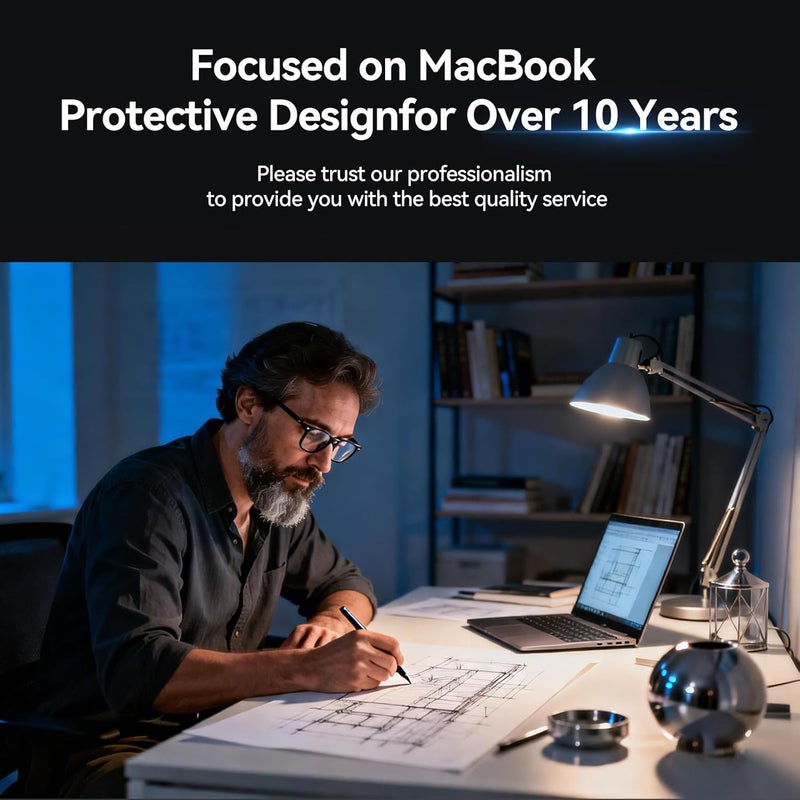 Eoocoo غطاء لوحة مفاتيح متميز، واقي رقيق للغاية، متوافق مع ماك بوك برو M5 14" 16" M4 M3 M2 M1 برو ماكس شريحة، ماك بوك إير 2026-2021 15" 13.6" M4 M3 M2 شريحة، سيليكون أسود - Image 4